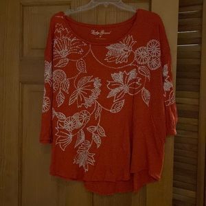 Lucky Brand Tunic 3/4 sleeve top